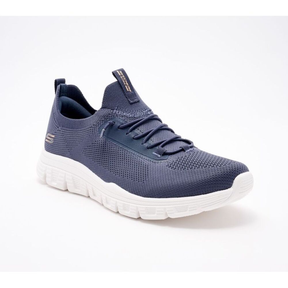 Skechers Women's Sz 7 Bobs B Lite Slip On Walking Sneaker Blue